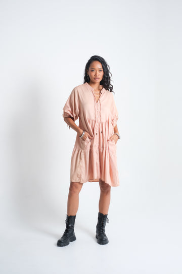 INDALI MIDI DRESS Rosa