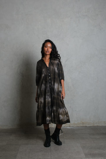 INDALI MAXI DRESS Smoke Tie Dye