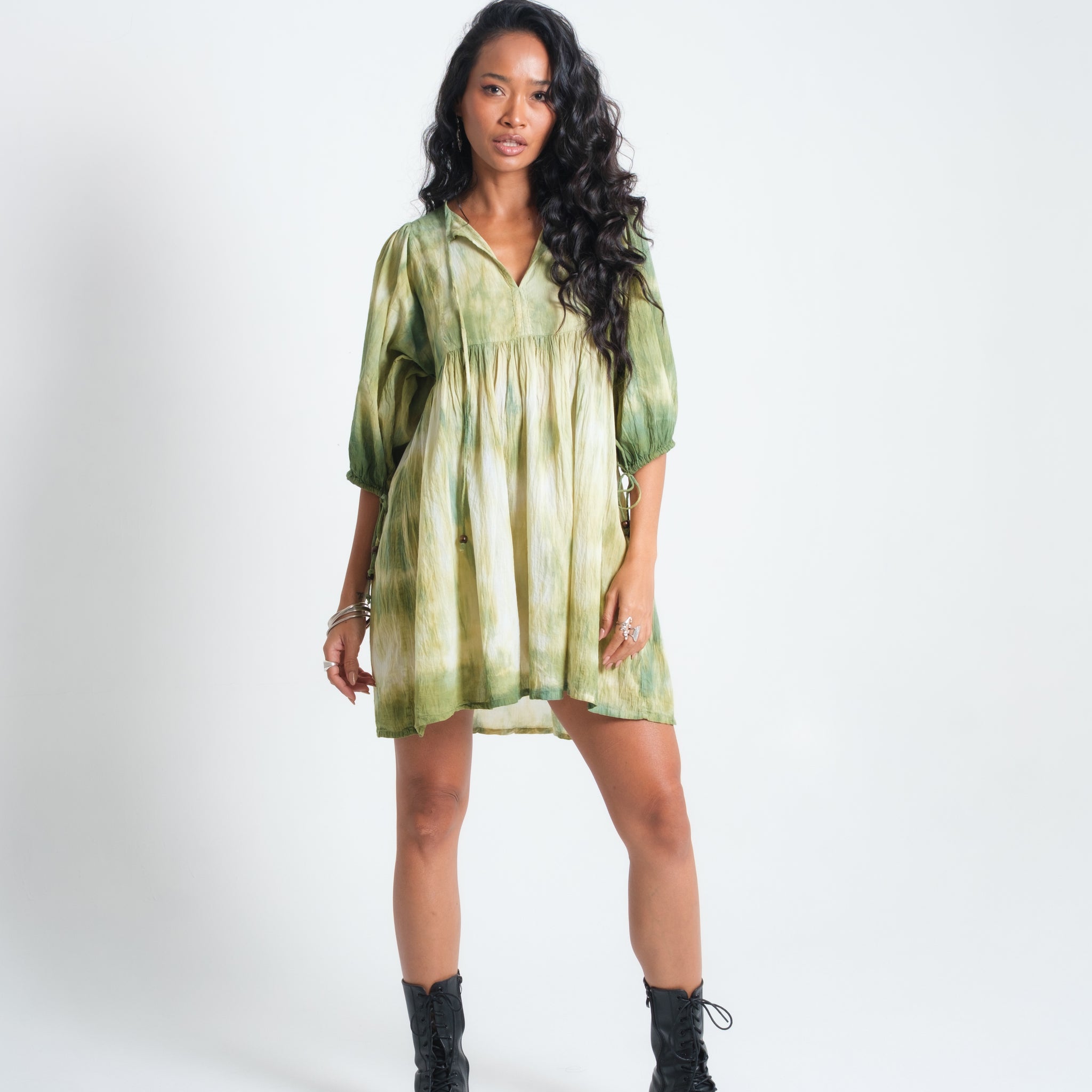 SAGE MINI DRESS Diopside Tie Dye