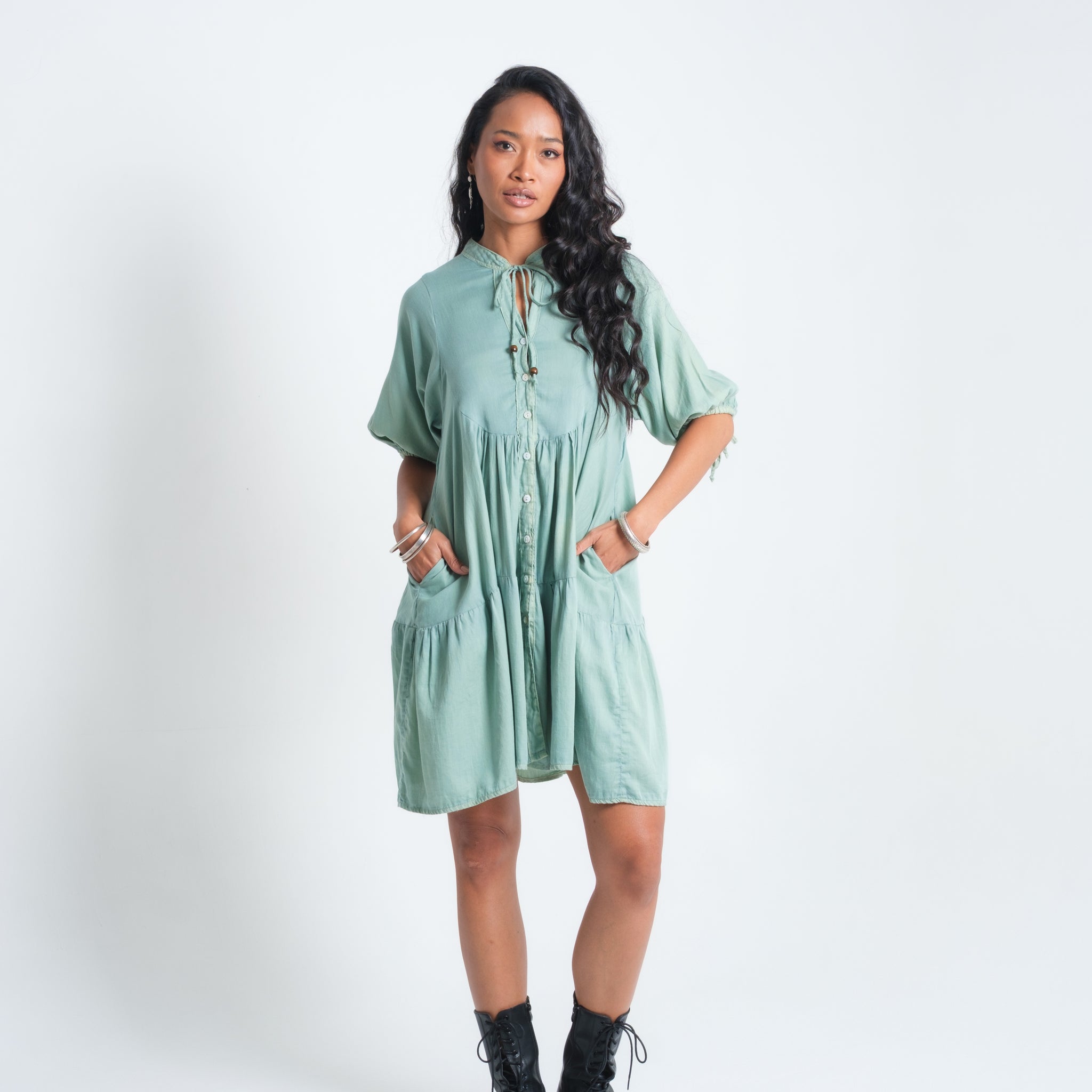 INDALI MIDI DRESS Diopside